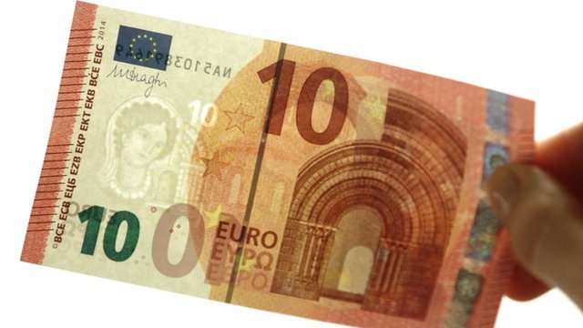A fost lansată noua bancnotă de 10 euro