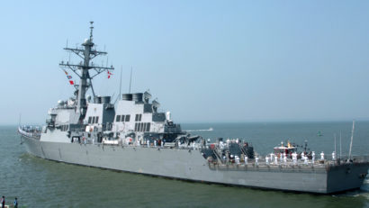 Distrugător american în Portul Constanța