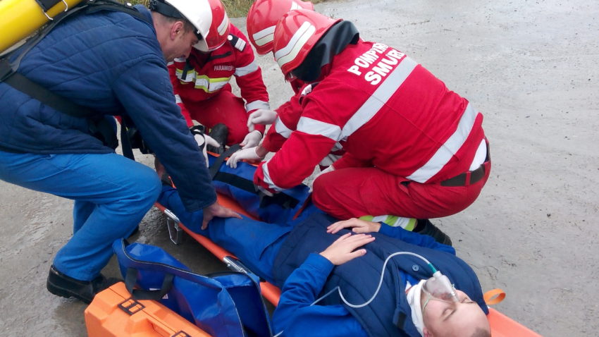 Exerciţiu ISU Dobrogea. Explozie puternică la Oil Terminal