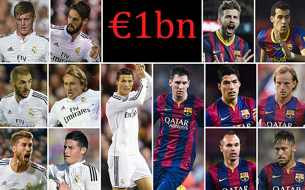 FABULOS. Real-Barcelona, un meci de peste un miliard de euro!