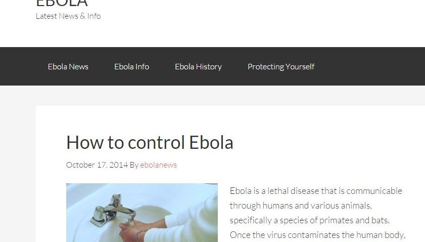 Domeniul „ebola.com”, vândut cu peste 200.000 de dolari