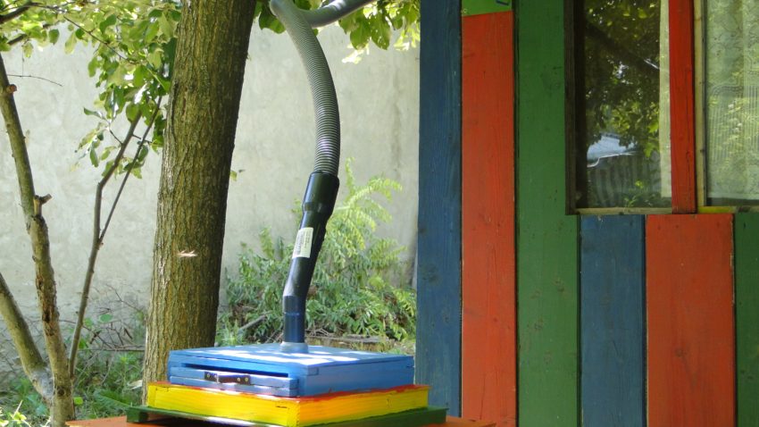 (AUDIO) Dispozitiv de inhalat aer din stup, invetat de un constănţean