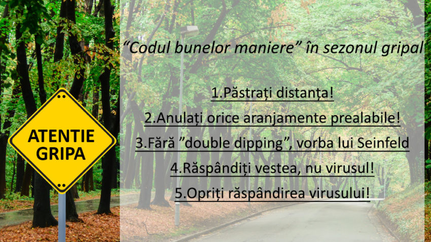 „Codul bunelor maniere” în sezonul gripal