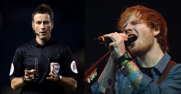 Arbitru suspendat pentru că a mers la concert cu Ed Sheeran