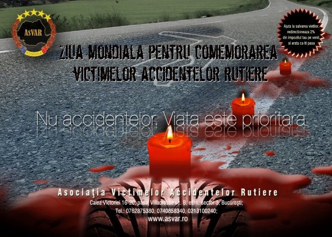 Ziua Mondială de Comemorare a Victimelor Accidentelor Rutiere