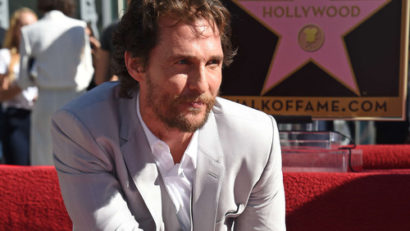 Matthew McConaughey a primit o stea pe Walk of Fame din Hollywood