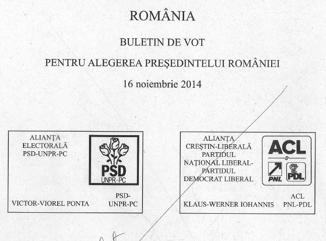 Cum arată buletinul de vot pentru turul II