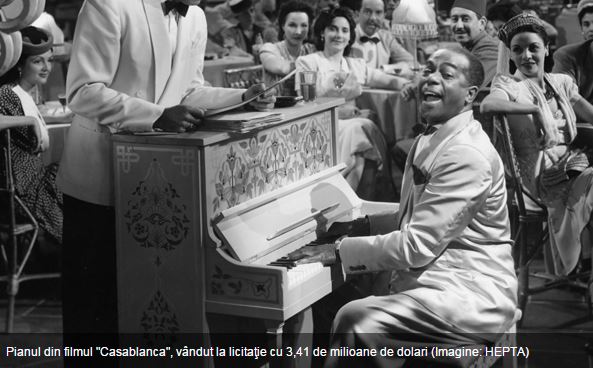 Pianul din filmul „Casablanca”, vândut la licitaţie cu 3,41 de milioane de dolari