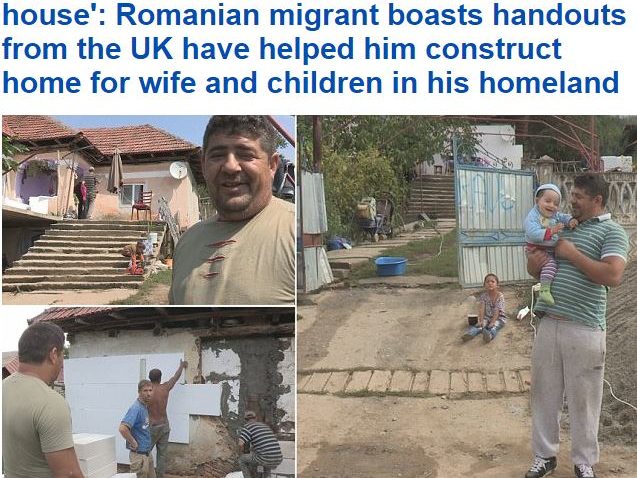 DAILY MAIL. Un imigrant român şi-a construit o casă în Dolj cu ajutorul social primit în Marea Britanie