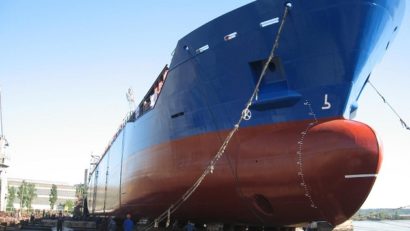 Ultima navă lansată la apă la șantierul naval din Tulcea