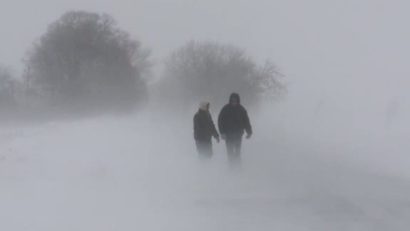 Cod portocaliu de ninsori şi viscol în judeţul Tulcea