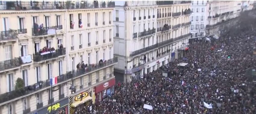 (VIDEO LIVE) Miting uriaş la Paris, în semn de solidaritate cu victimele atentatelor teroriste