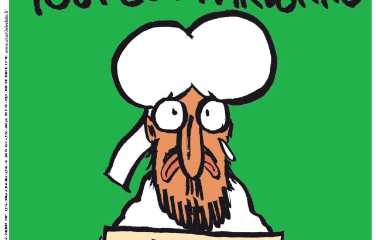 Coperta noului număr al revistei Charlie Hebdo, reprodusă de ziare din lumea întreagă