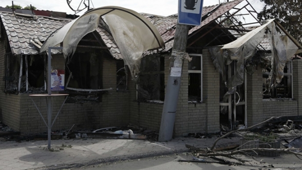 Tragedie în Ucraina. Civili UCIŞI într-un autobuz lovit de un obuz