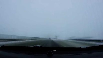 Pe A2 se circulă în condiții de iarnă
