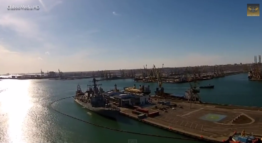 VIDEO: Distrugătorul american USS Cole în Portul Constanța