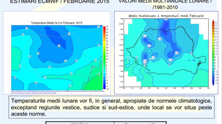 Cum va fi vremea în februarie şi martie
