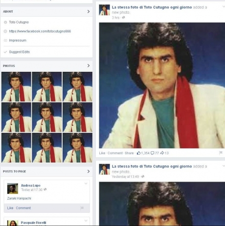 Pagina de Facebook care postează în fiecare zi aceeaşi fotografie