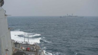 Distrugătorul USS Cole, în Marea Neagră, exercițiu cu Forțele Navale Române