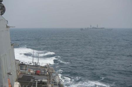 Distrugătorul USS Cole, în Marea Neagră, exercițiu cu Forțele Navale Române