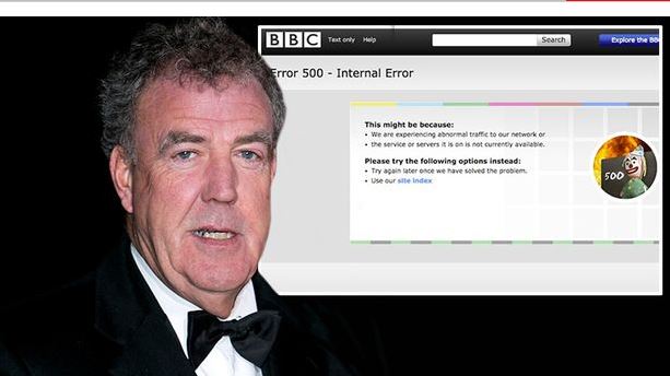 Site-ul BBC, atacat de fanii lui Jeremy Clarkson?