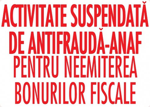 Activitate suspendată şi amenzi de 15.000 de lei – riscă, de astăzi, comercianţii care nu emit bon fiscal