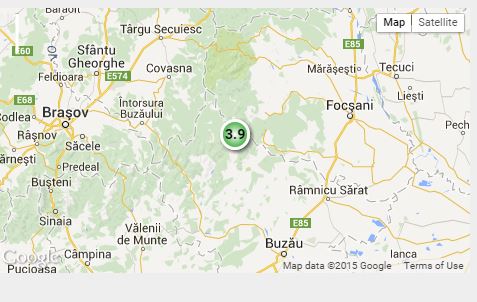 Cutremur de 3,9 grade în zona seismică Vrancea