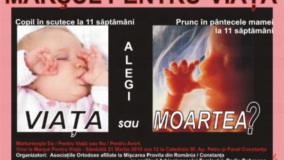 MARŞUL PENTRU VIAŢĂ: sâmbătă, pe străzile Constanţei