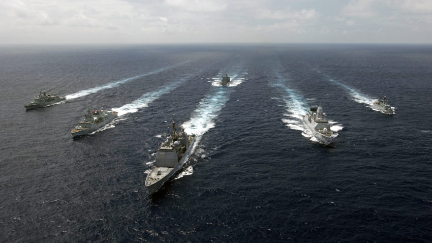 Grupare navală NATO în portul Constanța