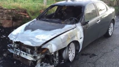 Maşină incendiată la TULCEA