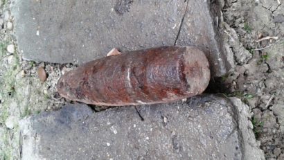 Proiectil de artilerie descoperit la Dorobanțu