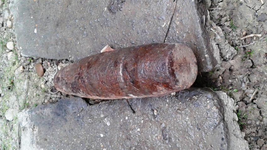 Proiectil de artilerie descoperit la Dorobanțu