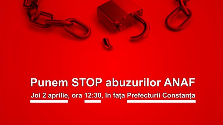 Protest în stradă împotriva controalelor ANAF