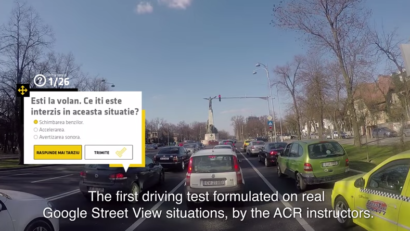 VIDEO: Google Street View, folosit pentru chestionarele auto ale şcolilor de şoferi