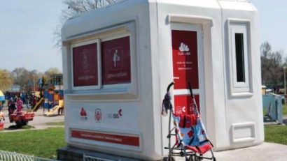 Spaţiu special pentru alăptare, în Ţara Piticilor din Parcul Tăbăcăriei