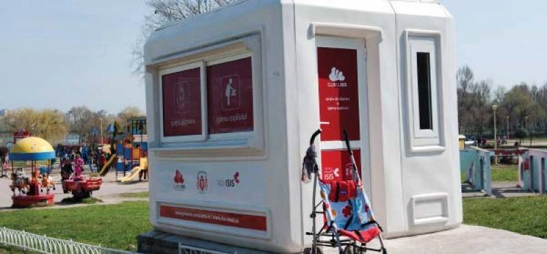 Spaţiu special pentru alăptare, în Ţara Piticilor din Parcul Tăbăcăriei