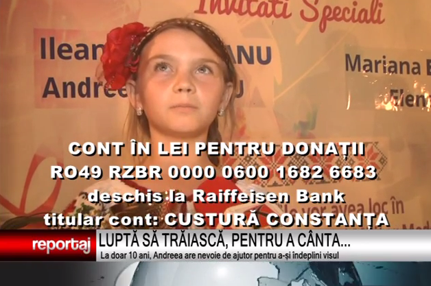 VIDEO: LUPTĂ SĂ TRĂIASCĂ, PENTRU A CÂNTA…