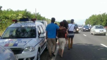 (FOTO) Circulație infernală pe DN39, la Tuzla
