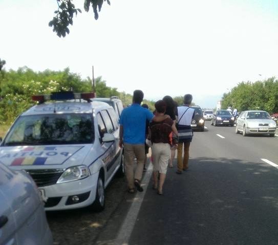 (FOTO) Circulație infernală pe DN39, la Tuzla