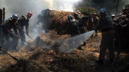 Peste 300 de tone de furaje au ars într-un incendiu provocat intenționat în județul Călărași