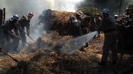 Peste 300 de tone de furaje au ars într-un incendiu provocat intenționat în județul Călărași