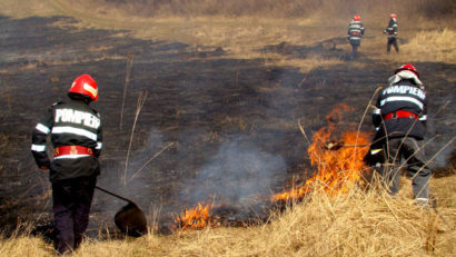 (UPDATE) „Avalanşă” de incendii de vegetaţie uscată în judeţul Constanţa