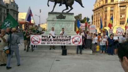 Protest împotriva construirii unei moschei, în capitală