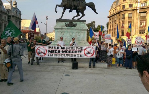 Protest împotriva construirii unei moschei, în capitală
