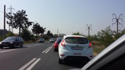 Trafic aglomerat pe DN 39 Constanţa-Mangalia