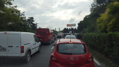 Circulaţie bară la bară pe DN 39 spre Mangalia