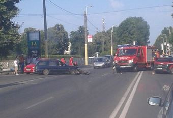 UPDATE: Persoană încarcerată! Accident rutier pe bulevardul IC Brătianu, la ieșirea din oraș