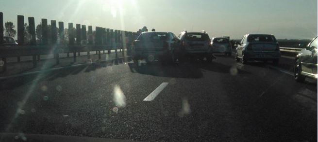 Un nou accident pe A2