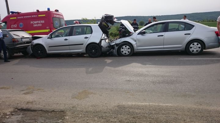 Accident rutier în lanț pe A2