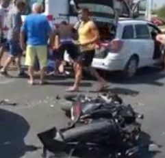 (VIDEO) Accident spectaculos între Mamaia și Năvodari